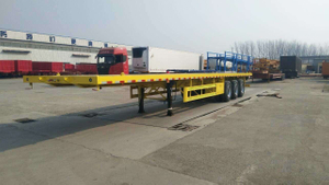 Heavy Duty Shipping Container Tri Axle Flatbed Trailer