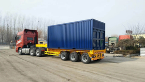 Tri Axle 40ft Skeleton Gooseneck Shipping Container Trailer