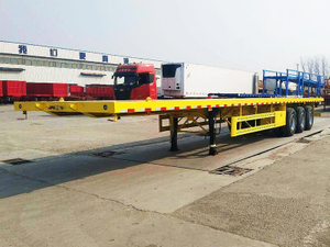 20ft 40ft Flatbed Shipping Container Transport Trailer