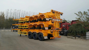 80T Skeleton Shipping Container Semi Trailer