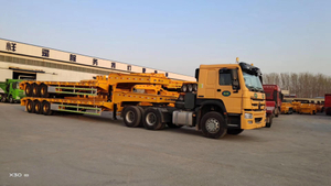 80T Container Gooseneck 4 Axle Low Bed Trailer