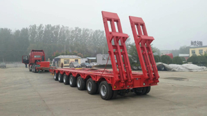 Hydraulic Extendable 6 Axle Flat Low Bed Transport